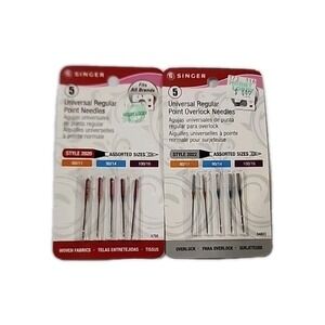 SINGER UNIVERSAL SEWING MACHINE NEEDLES Assorted SIZES 80/11 90/14 100/16 20/22
